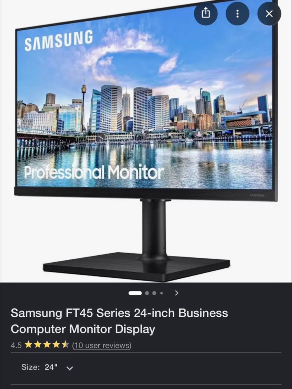 NEW Samsung 24” LED FT45 Series business monitor w/ HDMI & DisplayPort